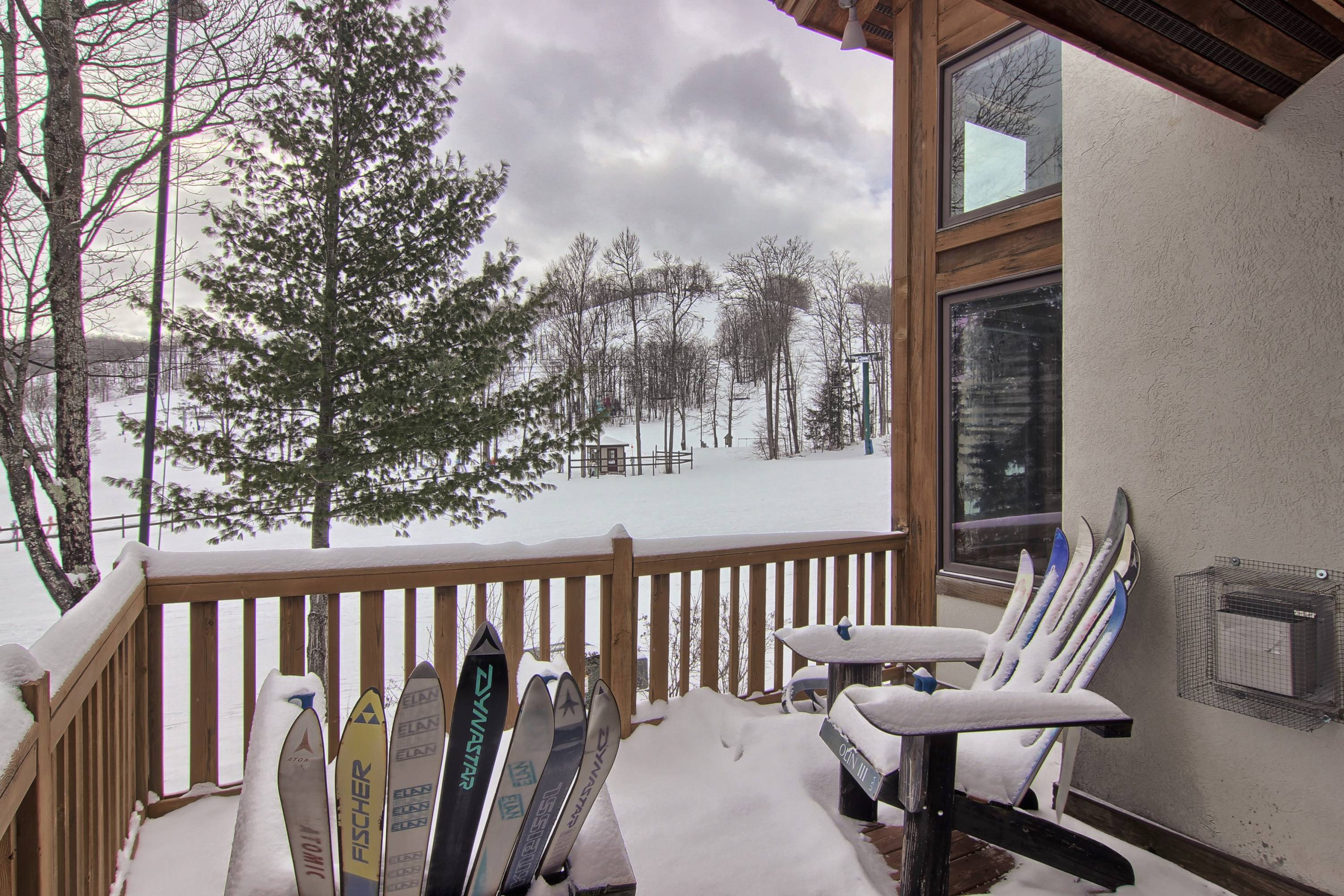 Luxury dual condos at Boyne Mountain Resort offering ski-in/ski-out experience and stunning views