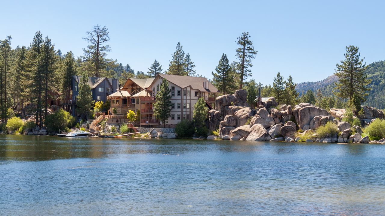 A stunning Lake Leelanau luxury home with panoramic views of the lake and surrounding nature.