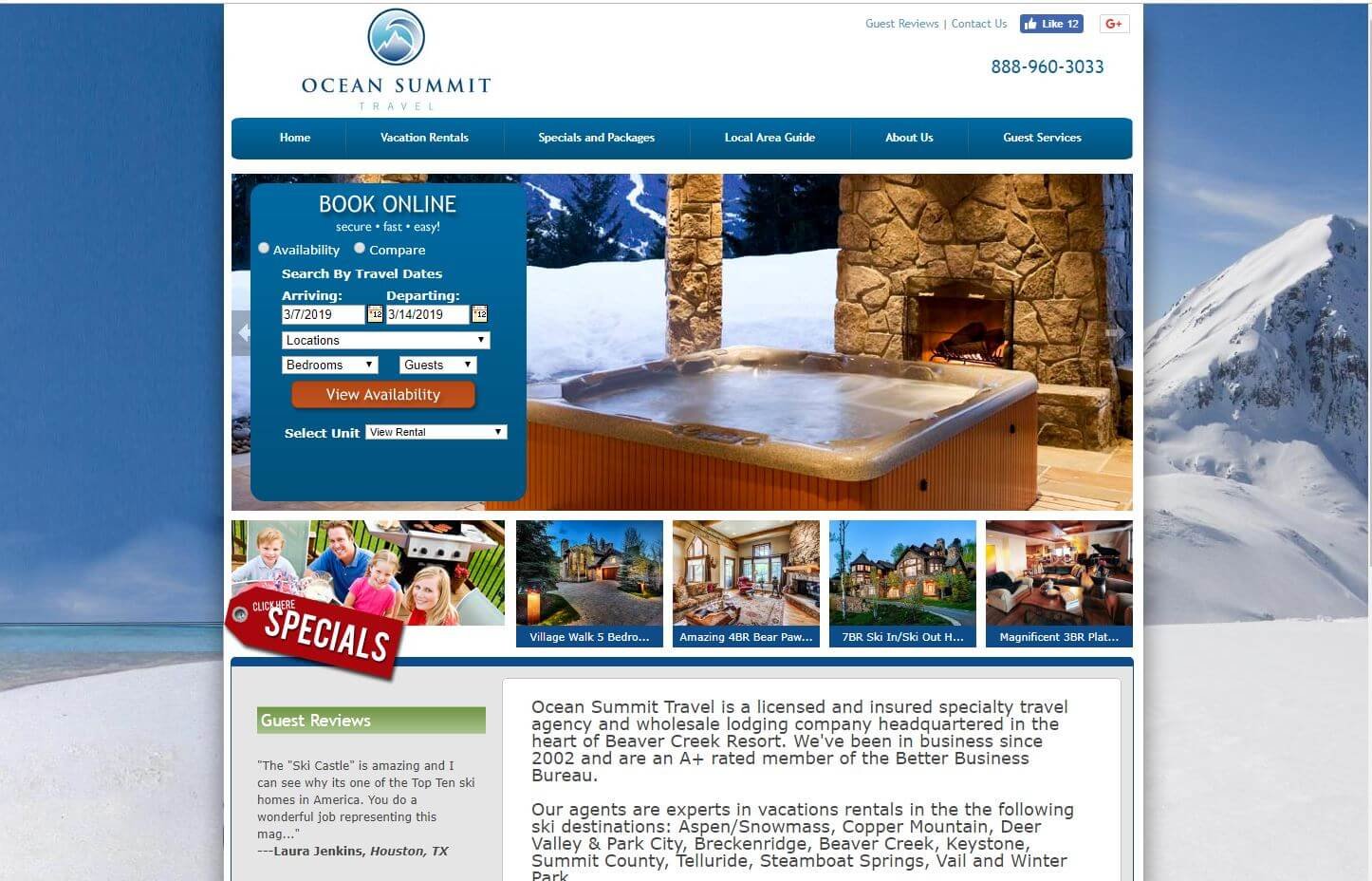 Ocean Summit Travel site
