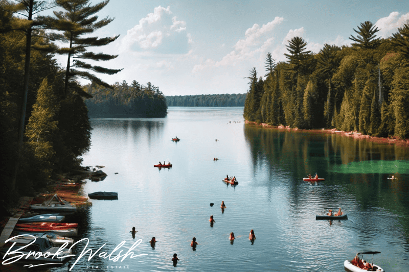 swimming-Pickerel-Lake-Michigan