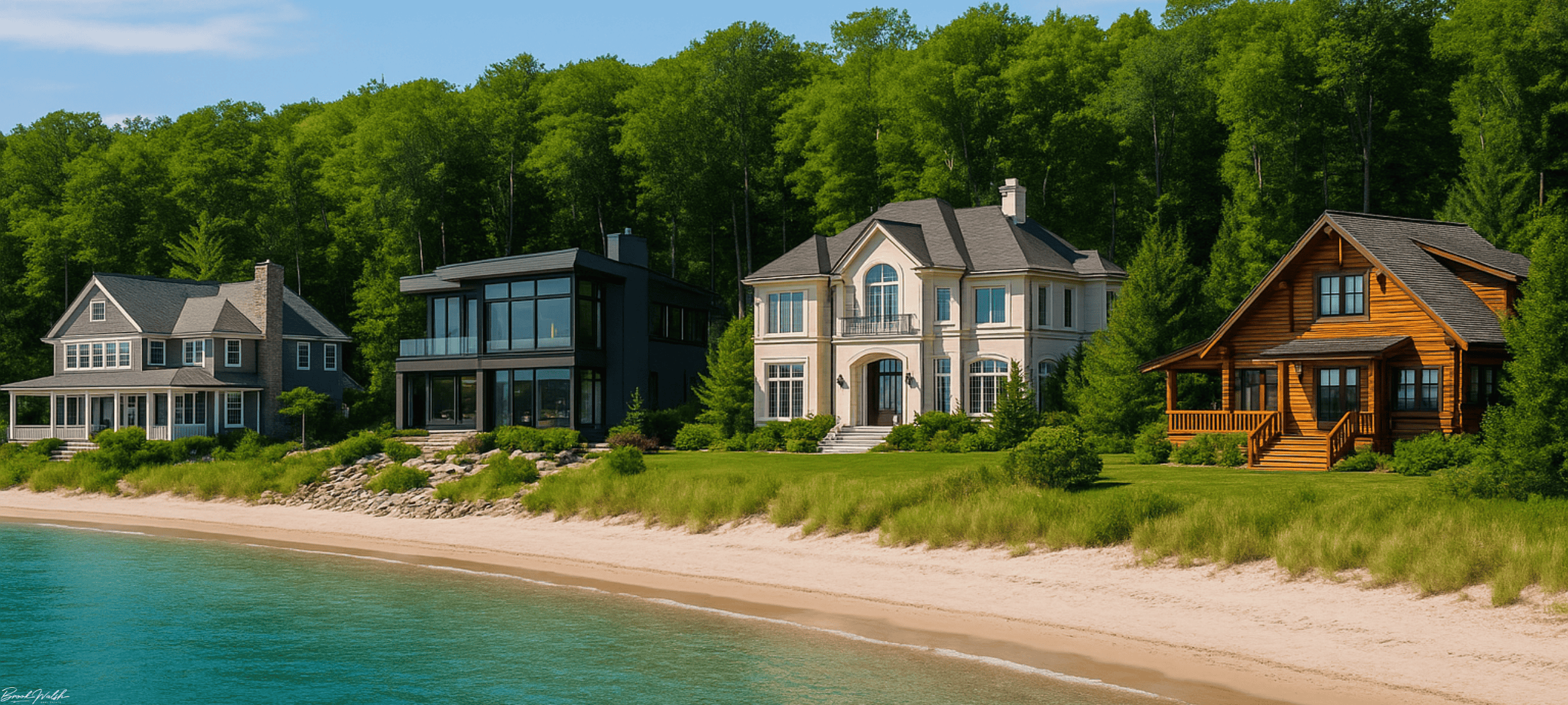 Luxury waterfront home for sale on Beaver Island, Michigan