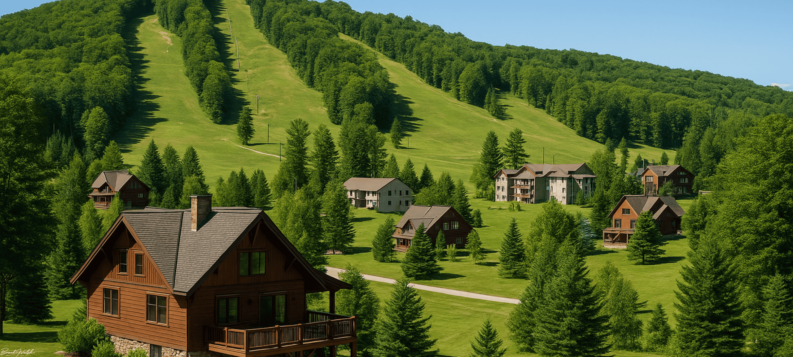 Caberfae Peaks Resort homes for sale in Cadillac, Michigan with scenic mountain views