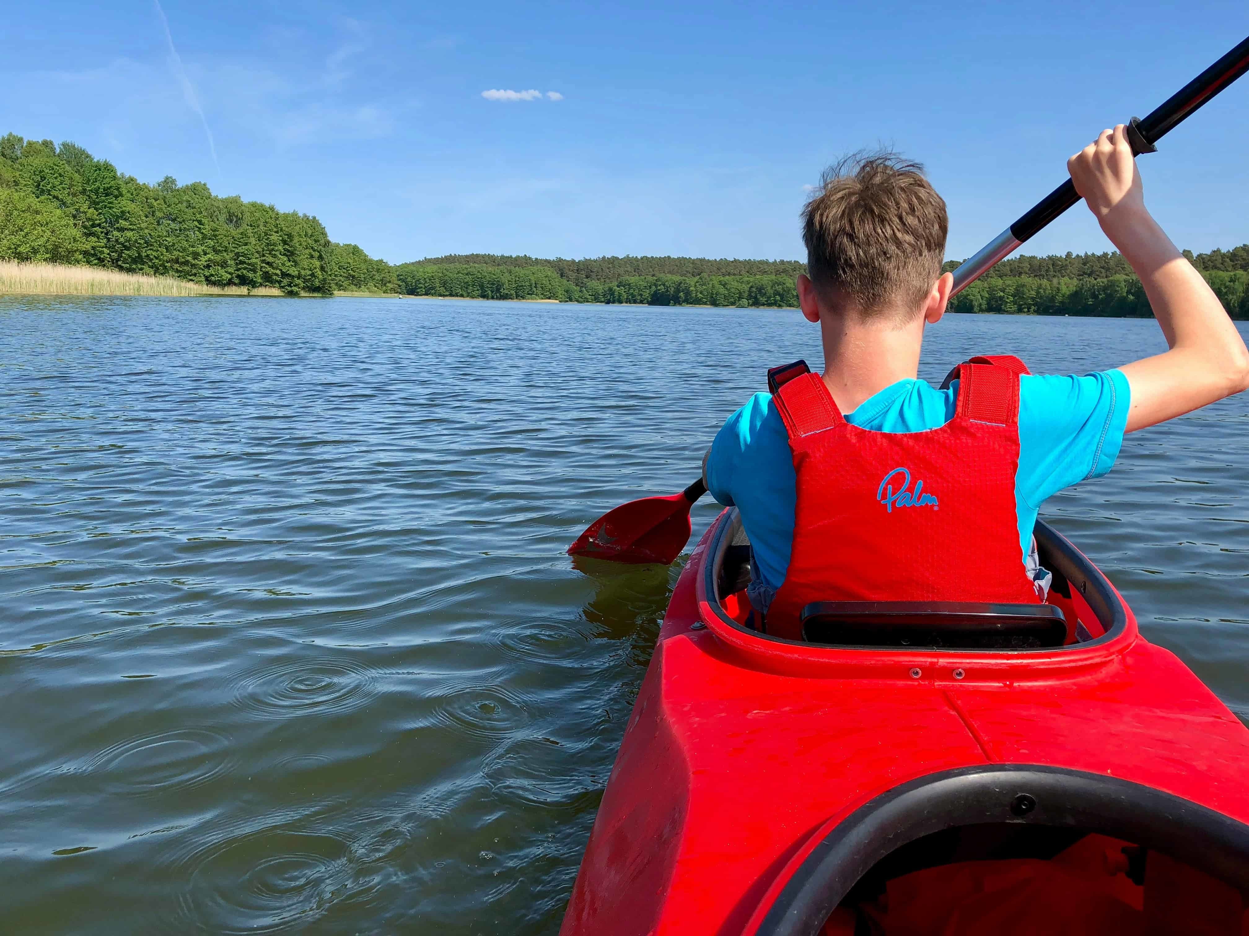 Canoeing on the Au Sable River in Grayling, Michigan.