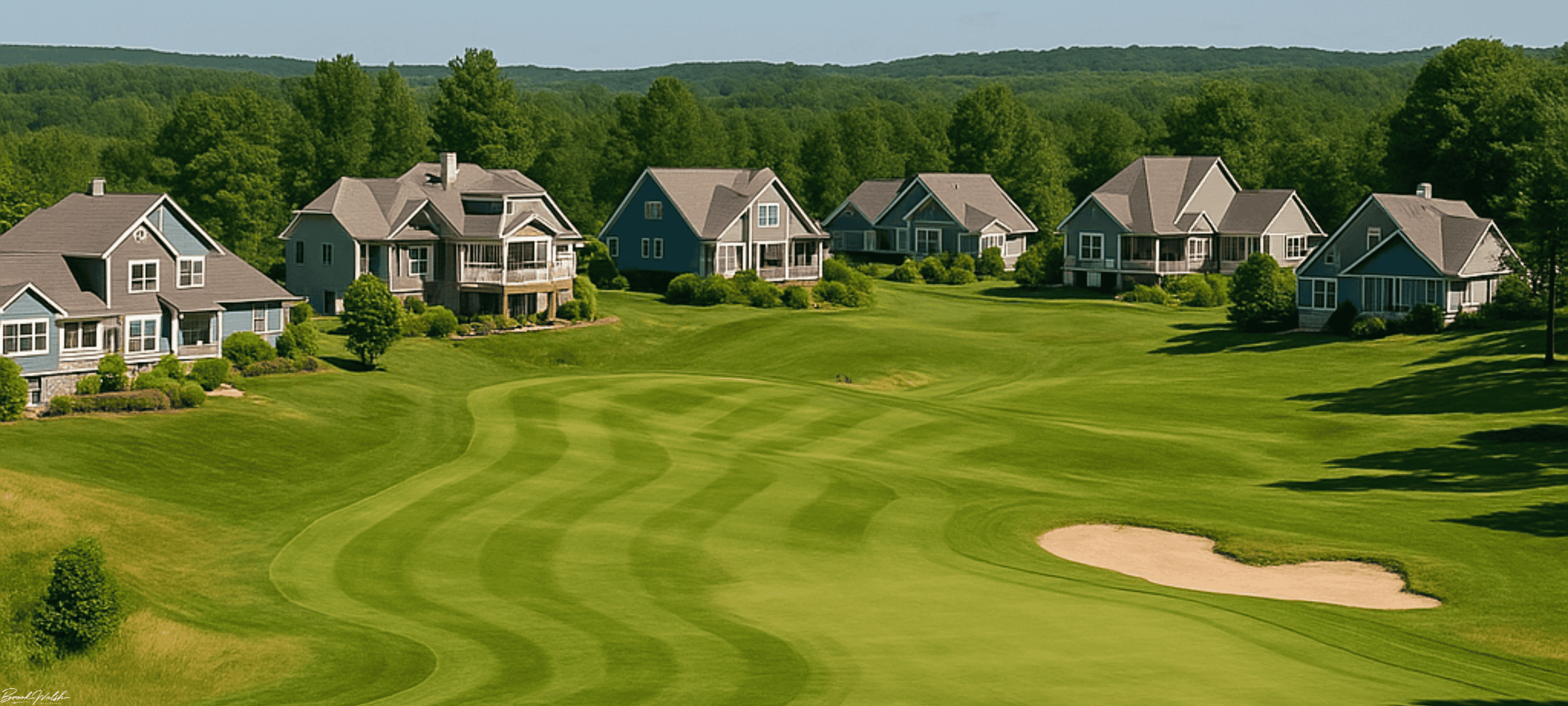 Champion Hill golf course homes with scenic fairway views
