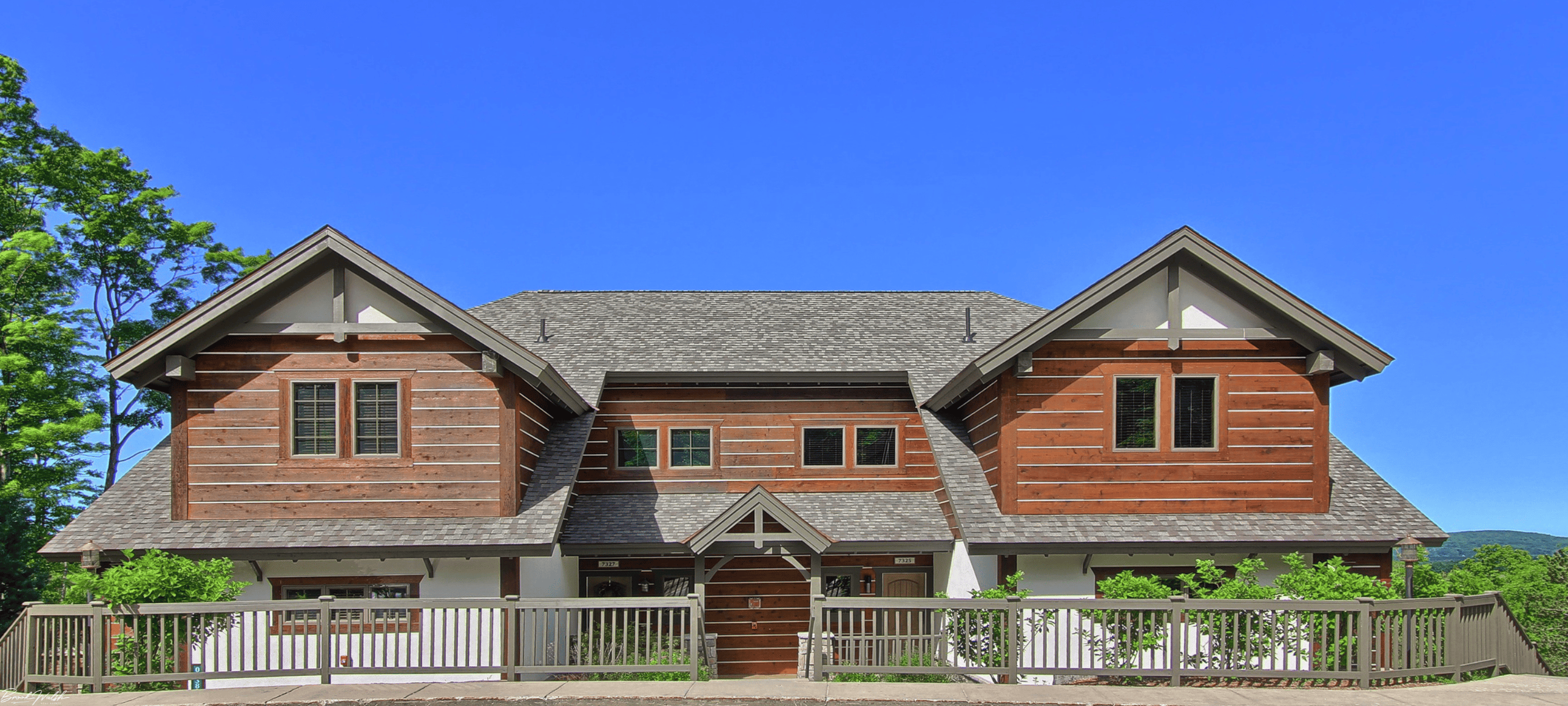 View of Creekside Condominiums at Boyne Mountain in summer