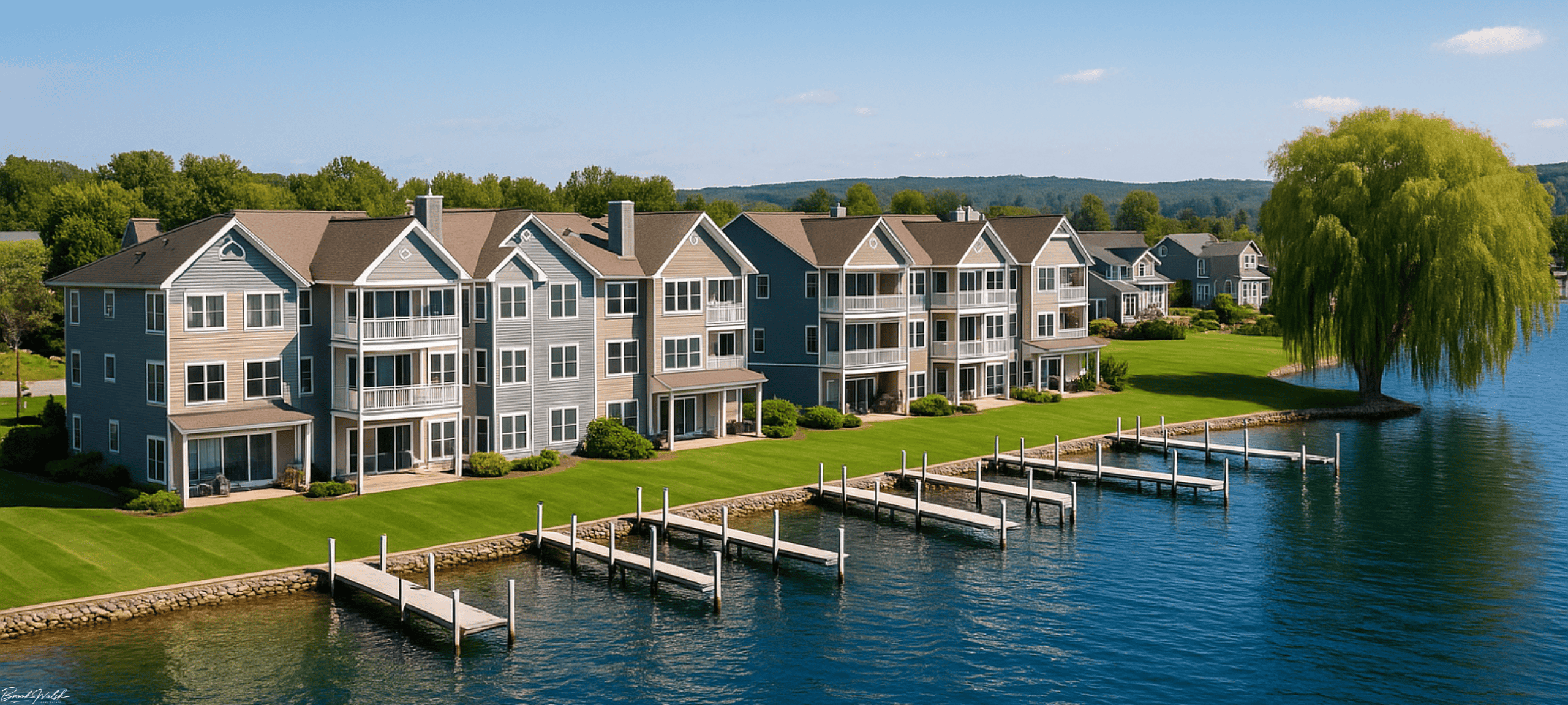 Lake Charlevoix waterfront condominiums in East Jordan, MI