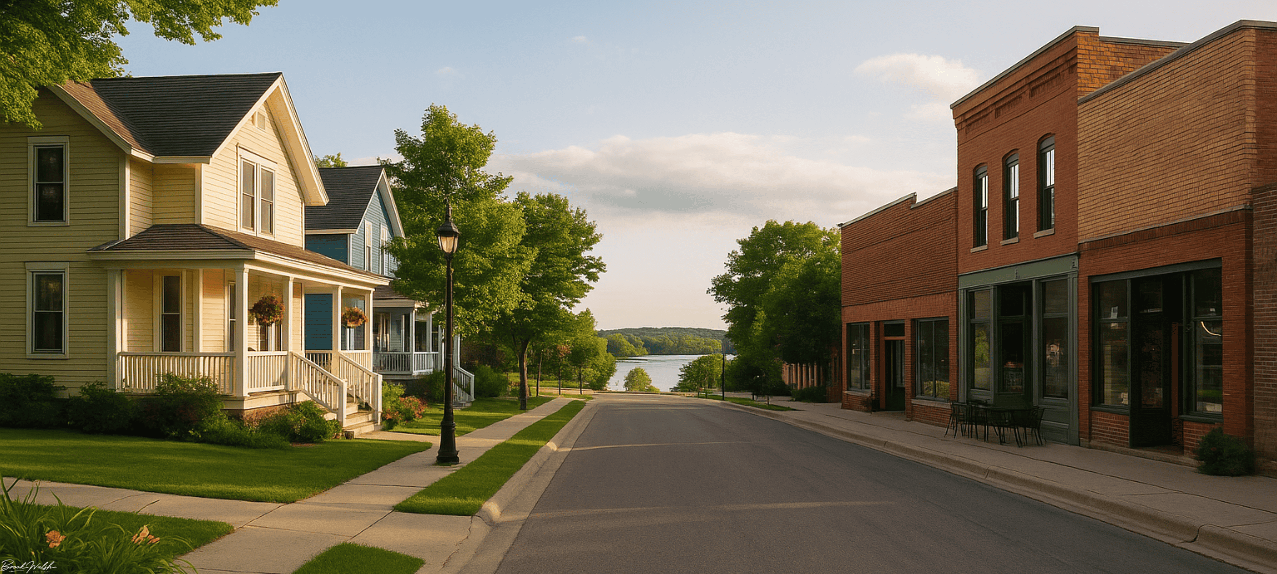 Downtown Ellsworth, MI homes with charm, lake views, and walkable access to shops and parks