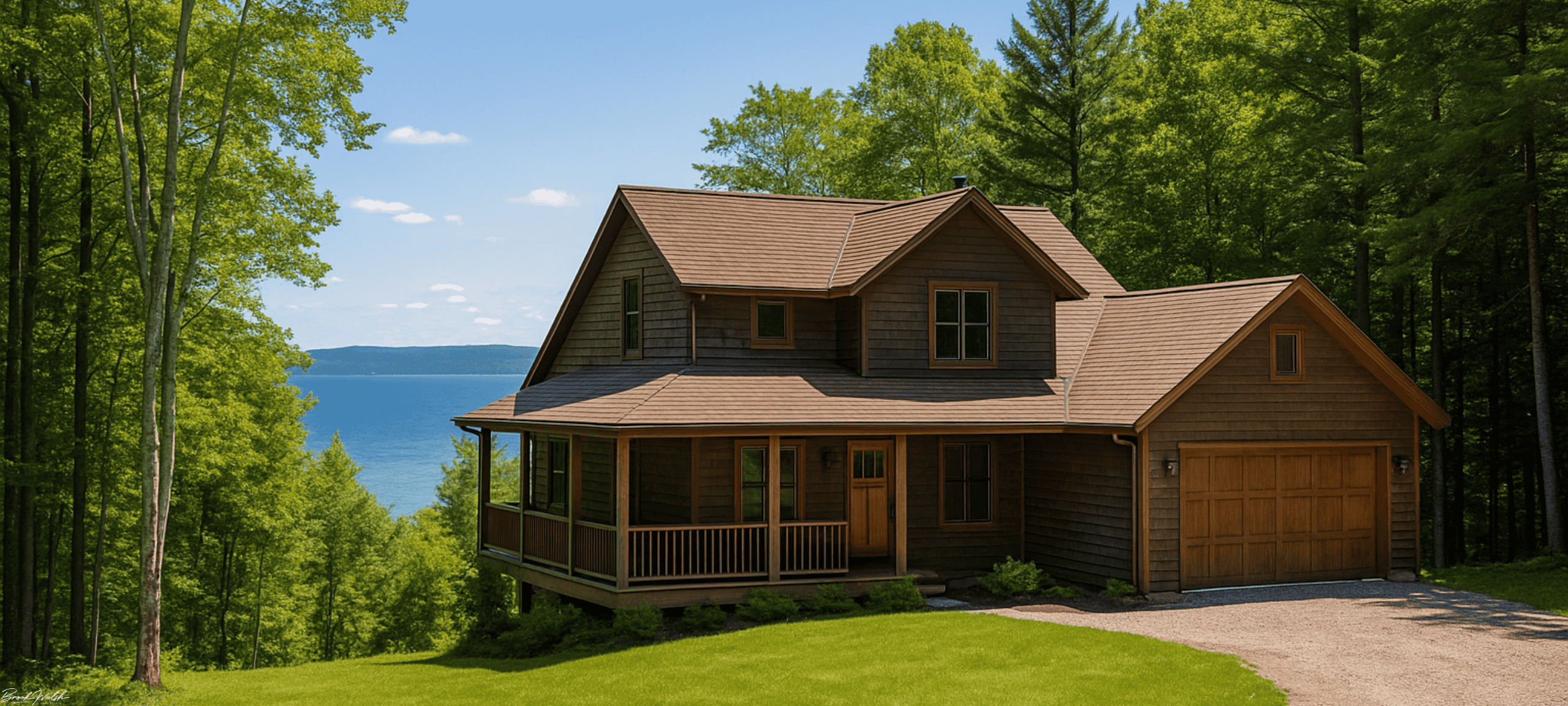 Empire, MI Land Lover Home with lake view and wooded lot
