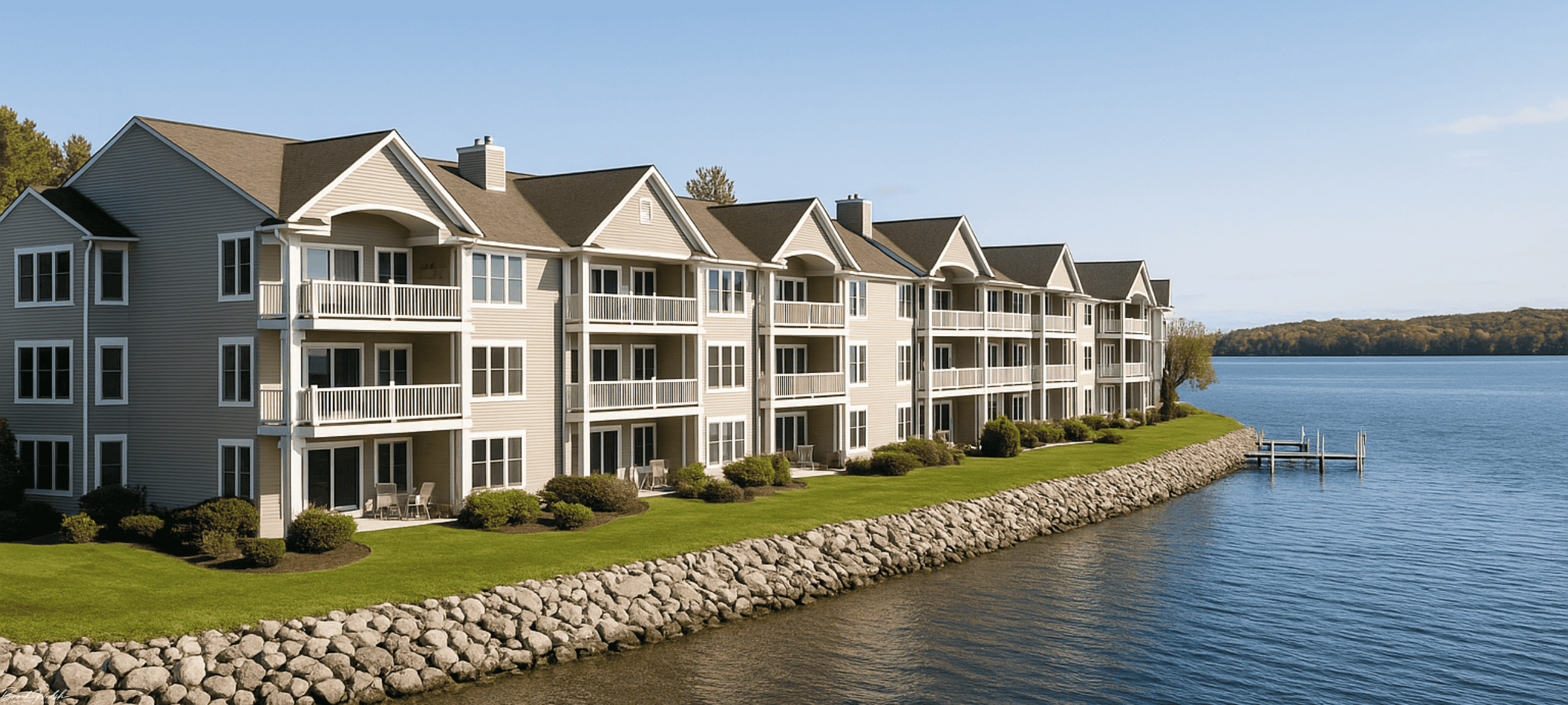 Harborage Point Condominiums overlooking Lake Charlevoix