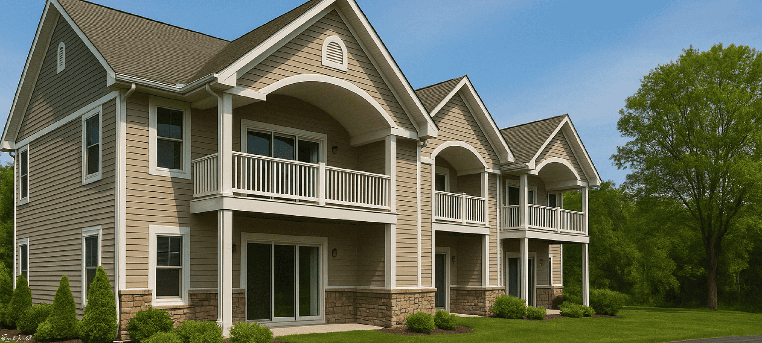 Exterior view of Hawkridge Condominiums in Boyne City, MI