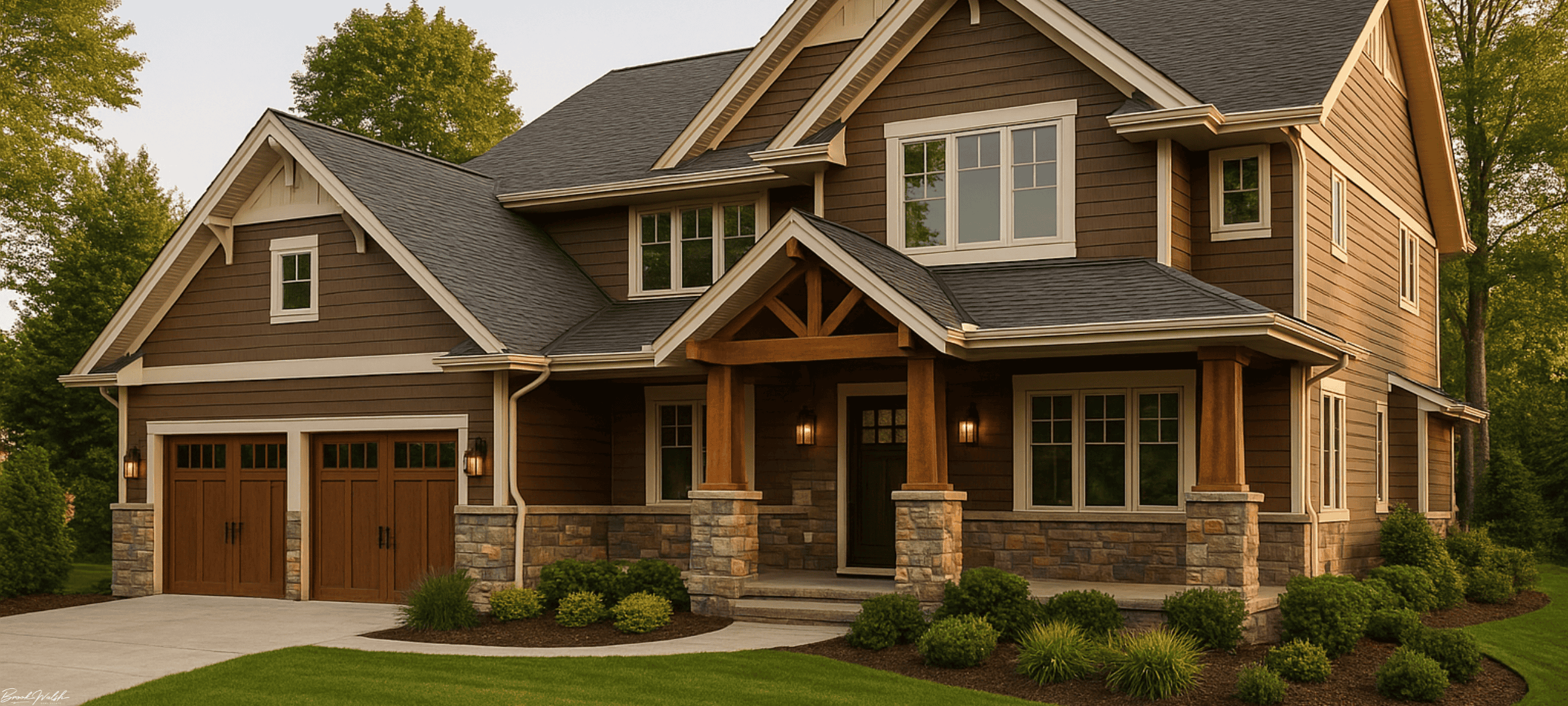 Exterior view of a luxury Hemlock home for sale in Petoskey, MI