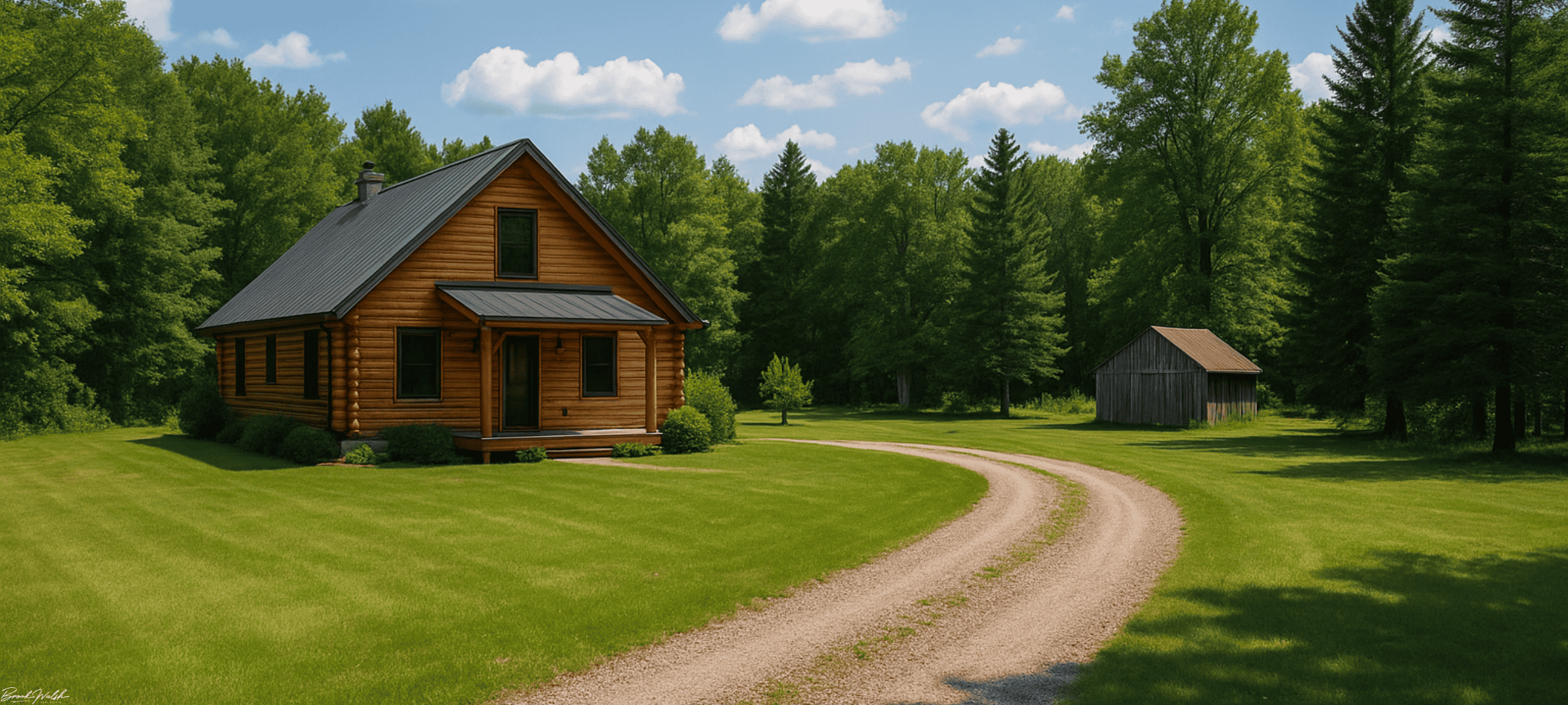 Scenic land lover home in Interlochen, MI with large acreage