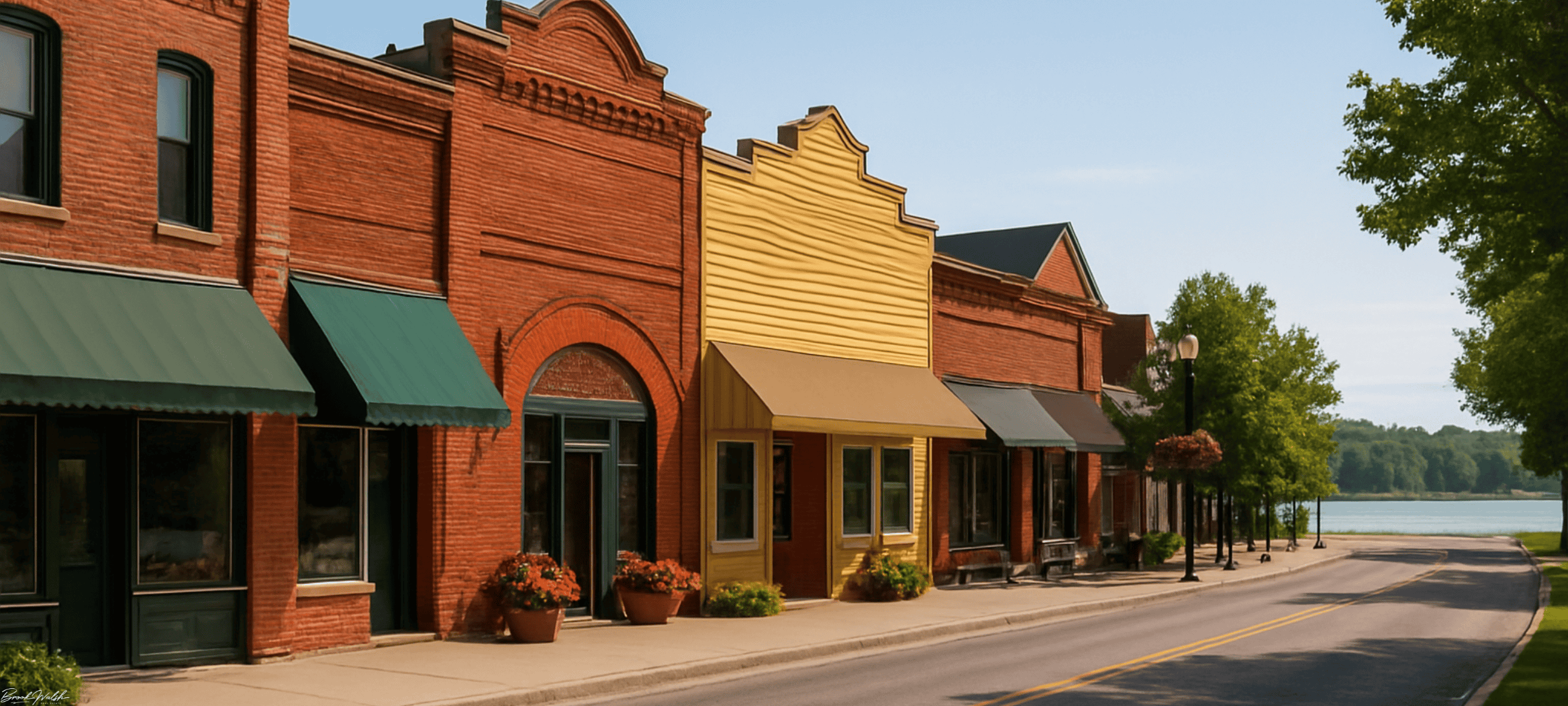 Map overview showing top 7 commercial real estate zones in Kewadin, Michigan