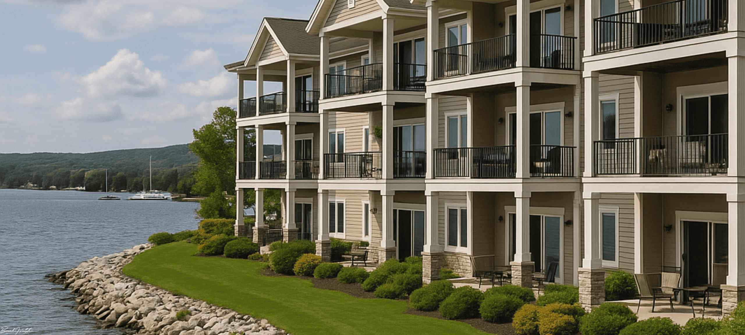 Lakeview Condominiums overlooking Lake Charlevoix in Boyne City
