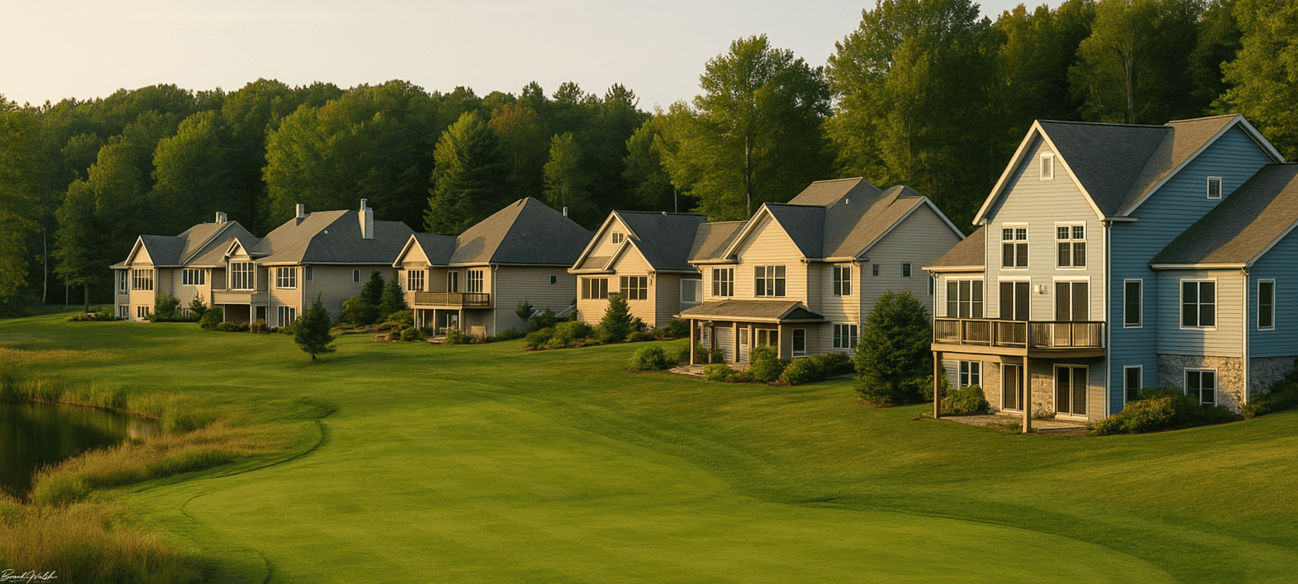 Scenic view of Marsh Ridge golf homes in Gaylord, Michigan