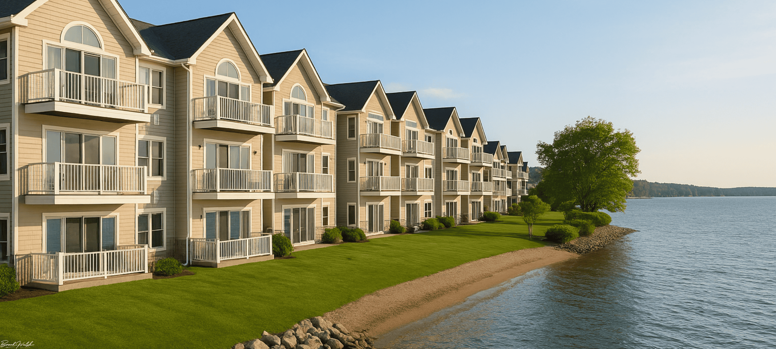 Pine Point Condominiums with lakefront views in Boyne City, MI