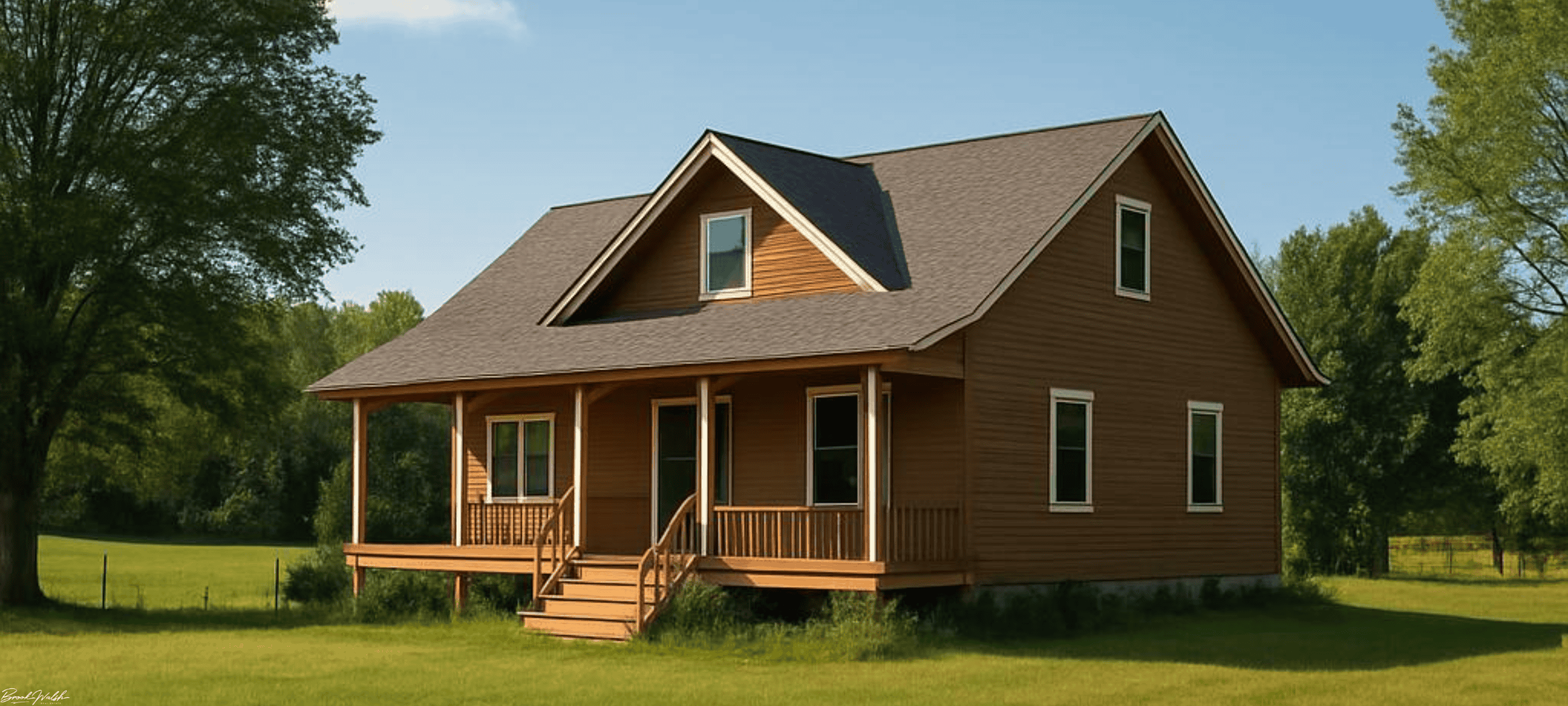 Scenic Rogers City land lover home with acreage, trees, and a rustic rural setting