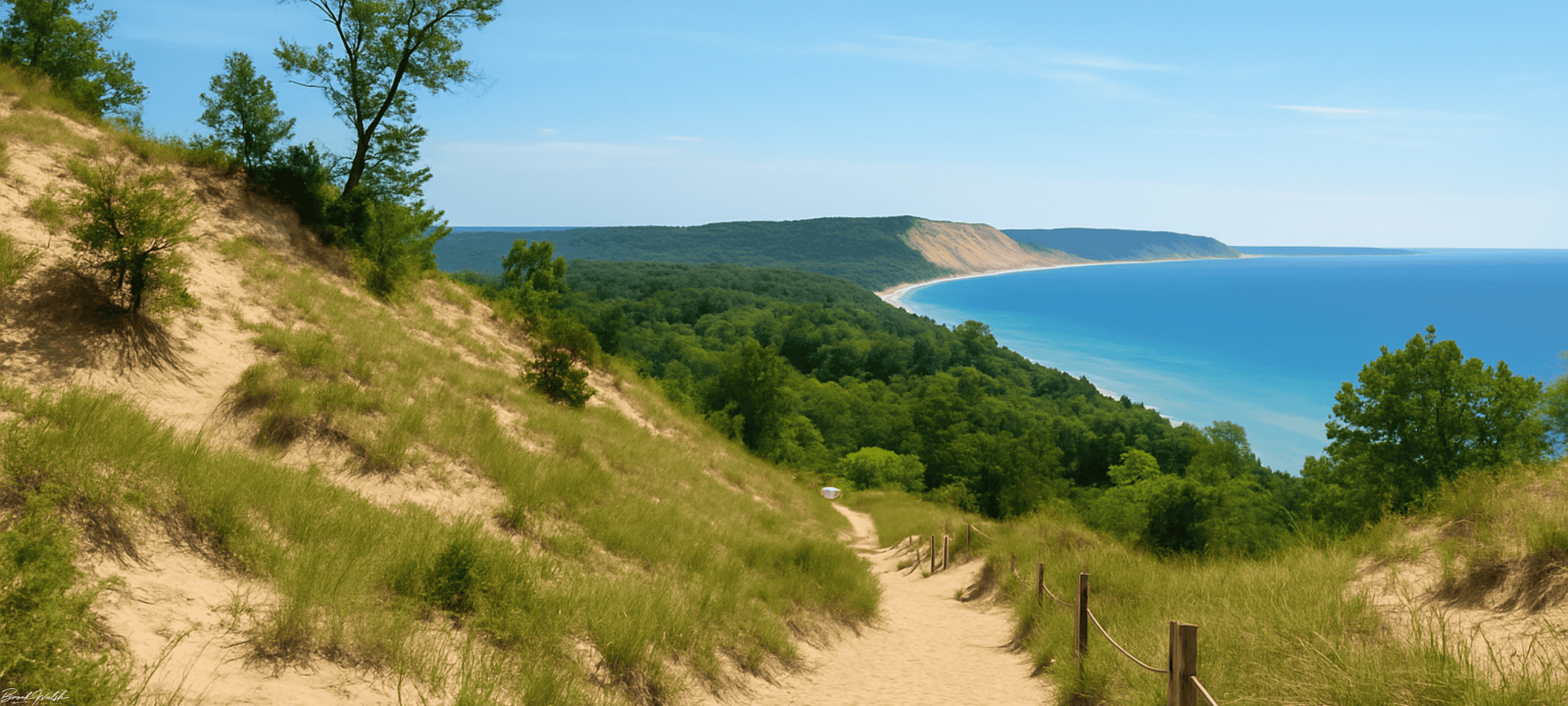 Scenic view of Sleeping Bear Dunes National Lakeshore trails