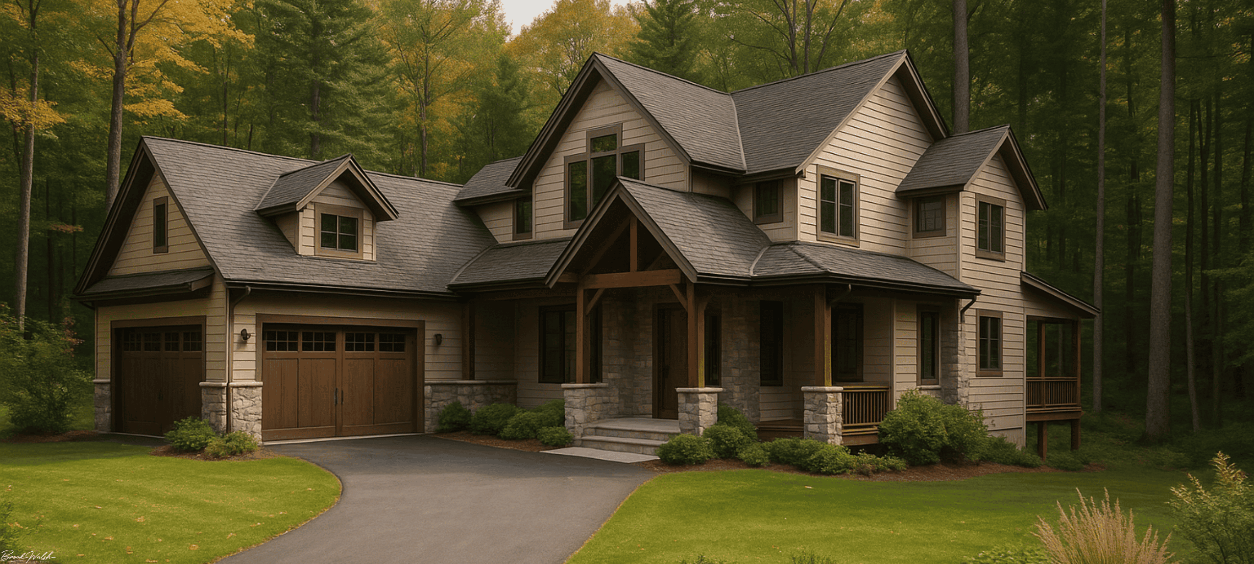 Stonehedge Club homes nestled in Harbor Springs woods