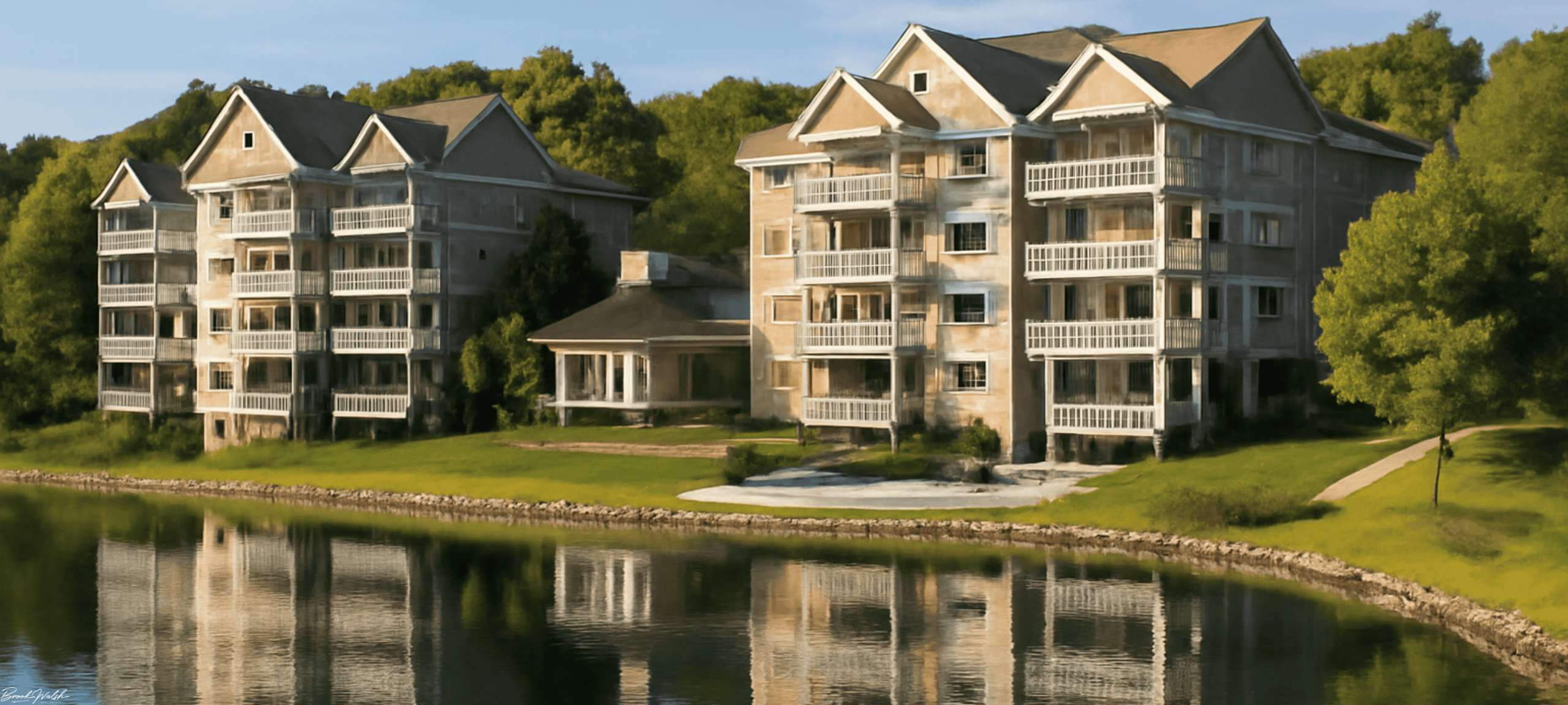 Tannery Creek Condominiums in Petoskey, MI, featuring luxury living and scenic views.