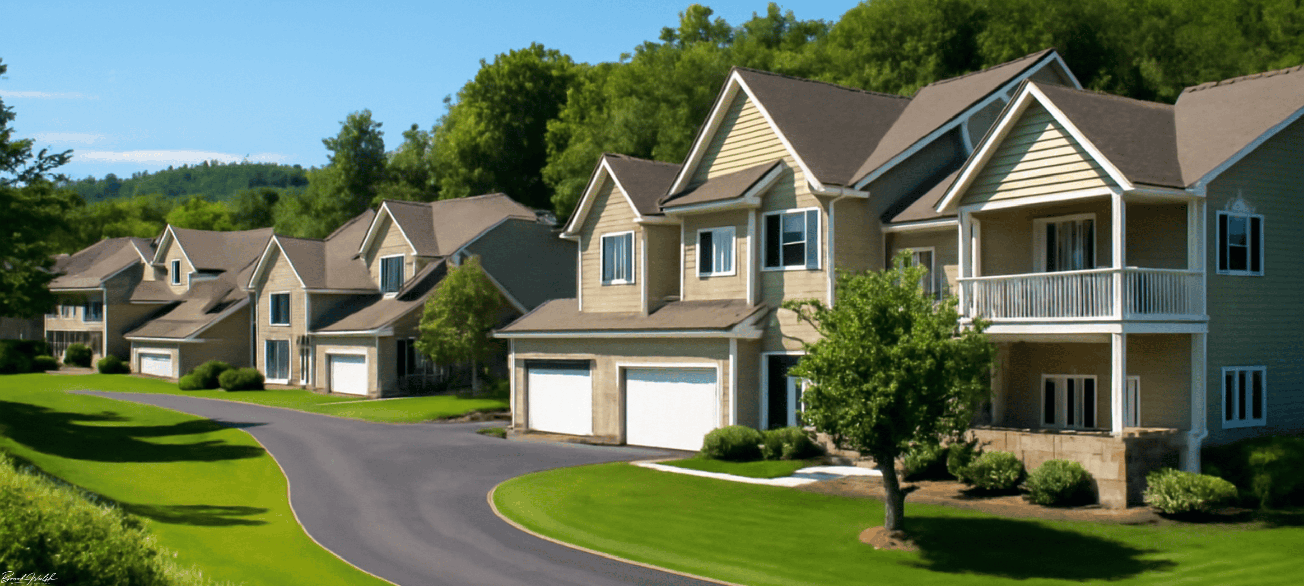 View of The Meadows Condominiums in Petoskey, MI with scenic surroundings.