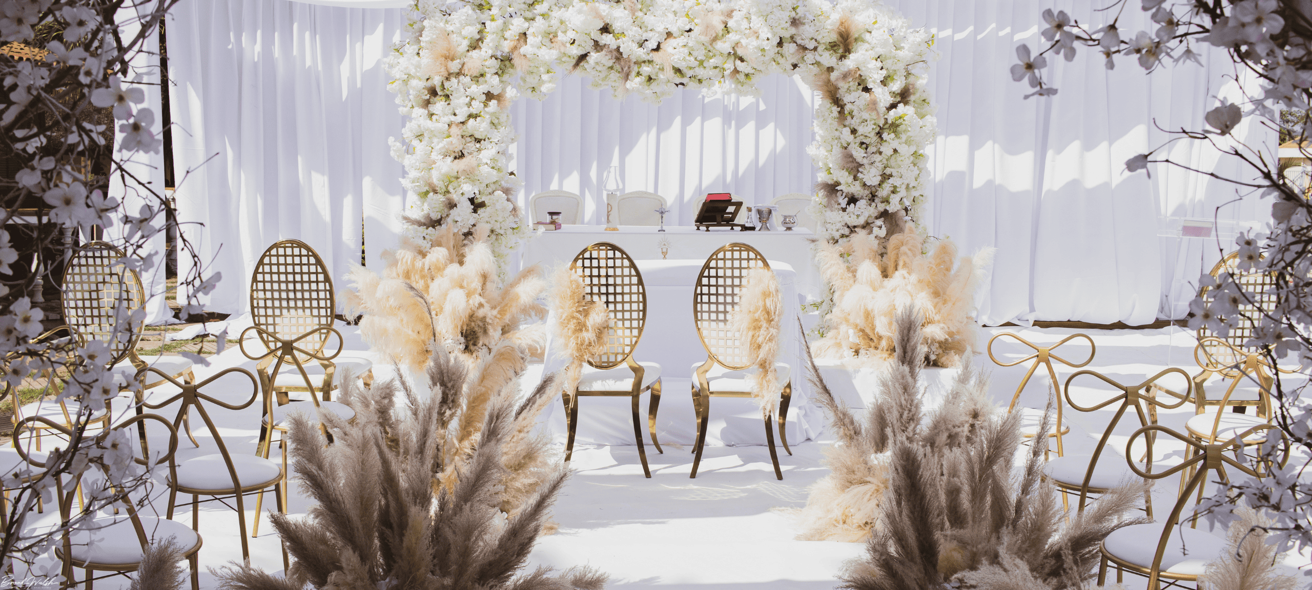 Lakeside wedding venue at Lake Charlevoix with scenic backdrop