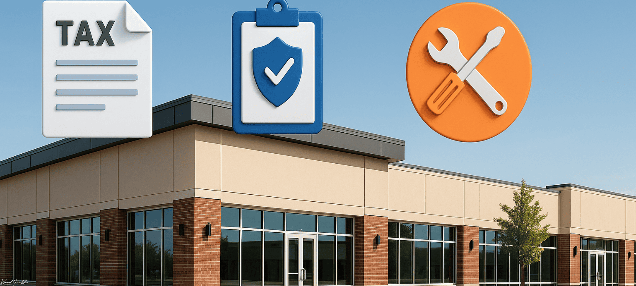 Infographic illustrating Triple Net Lease components: taxes, insurance, and maintenance responsibilities under NNN lease.