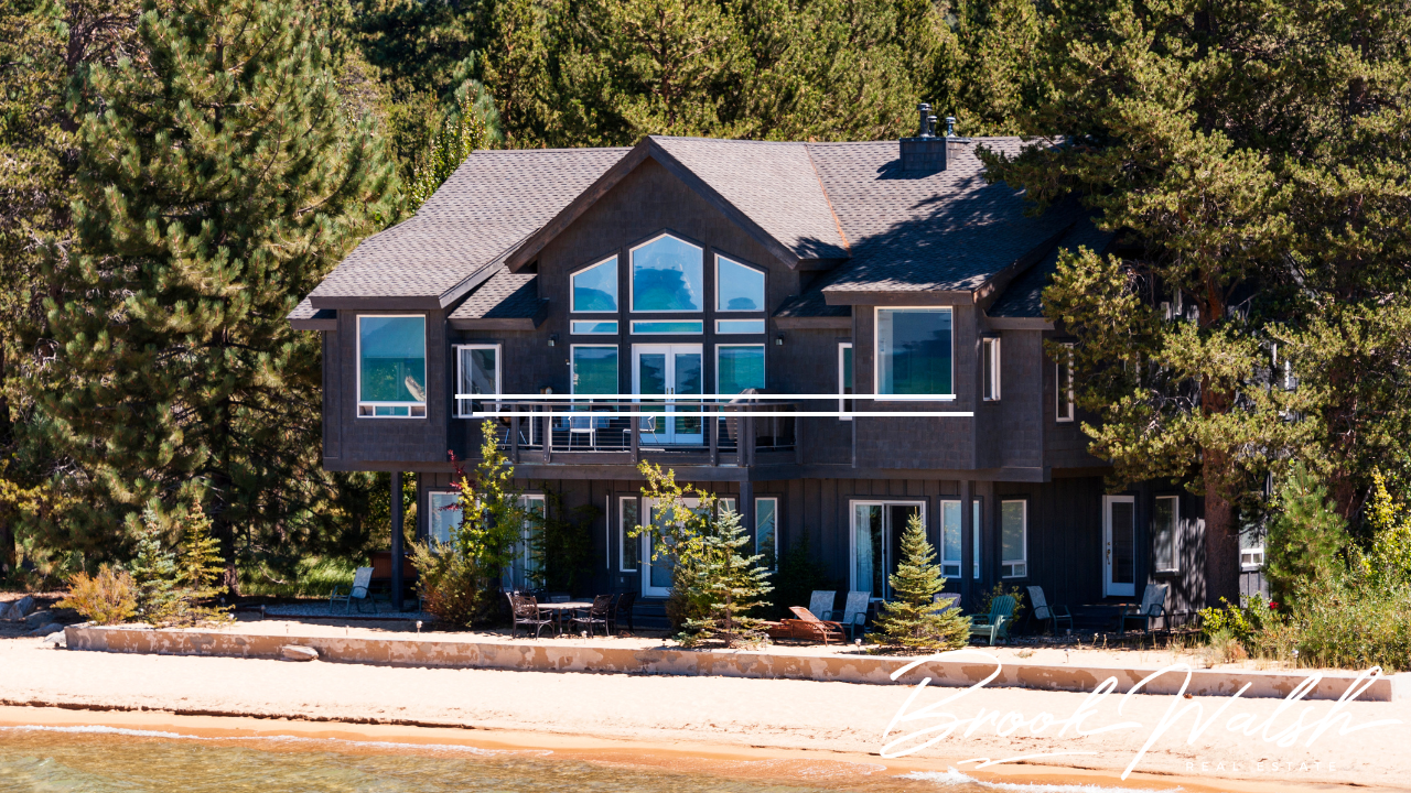 A beautiful waterfront home in Petoskey, Michigan with a view of Lake Michigan.